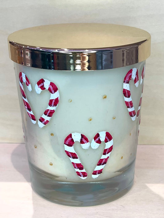 Sweet peppermint frost candle